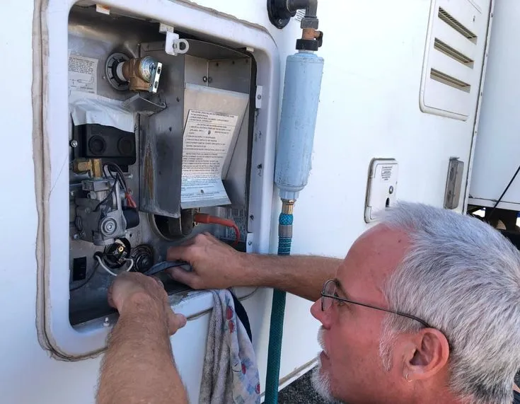 RV Hot Water Heater Repair